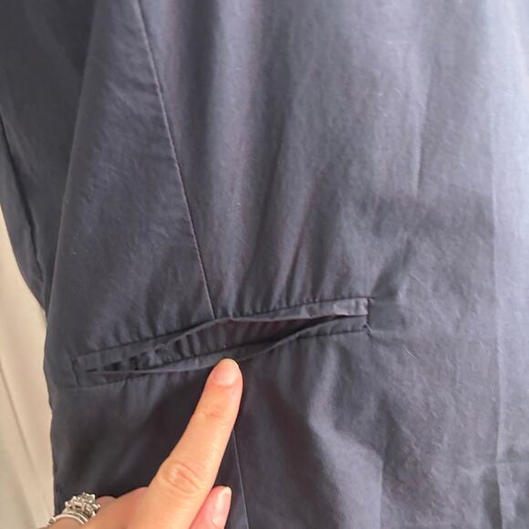 MARNI Winter Edition 2012 Navy Blue V-Neck Top Blouse Ruffle Sleeve Cotton Sz S - Picture 11 of 13